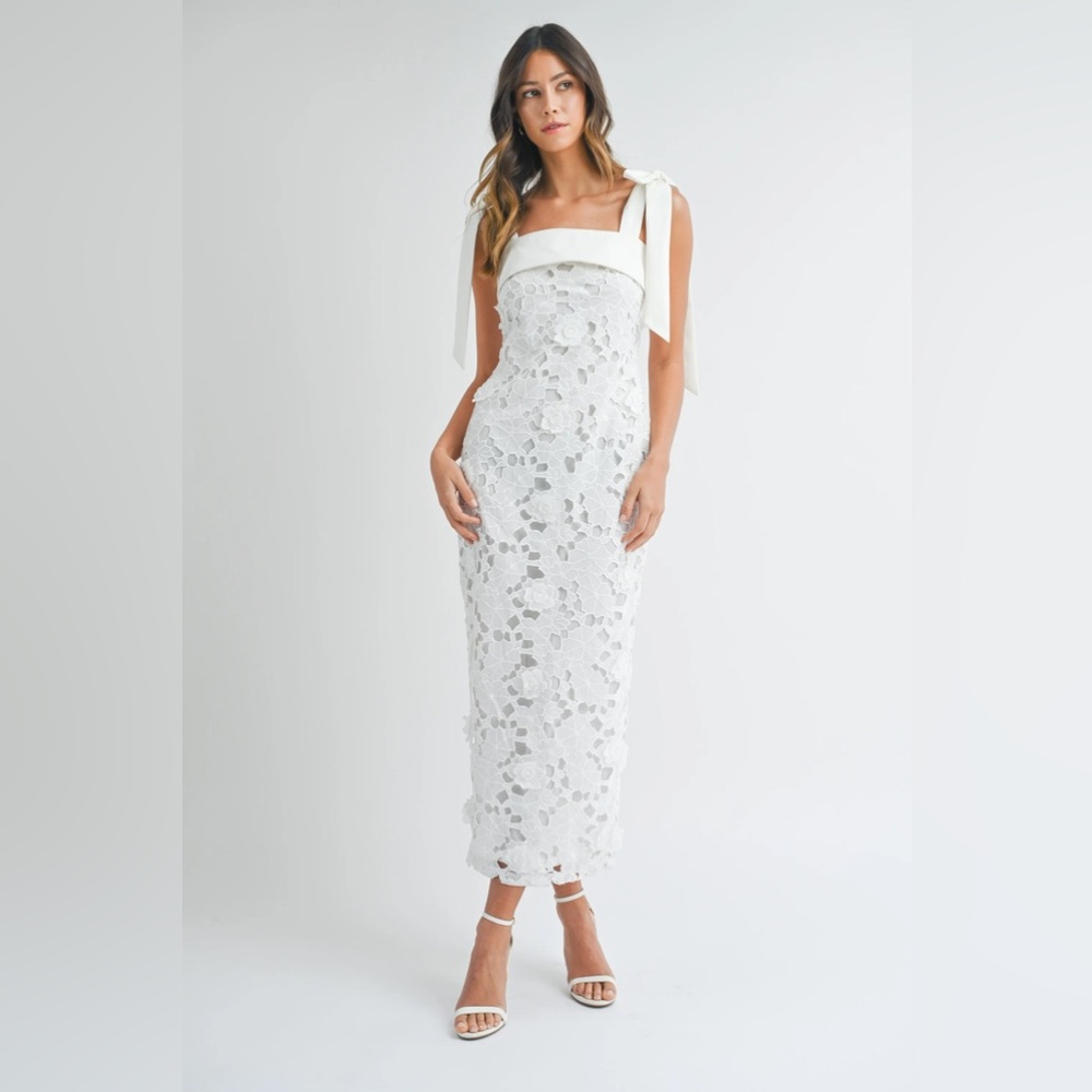 NWT White MIDI Dress Size S